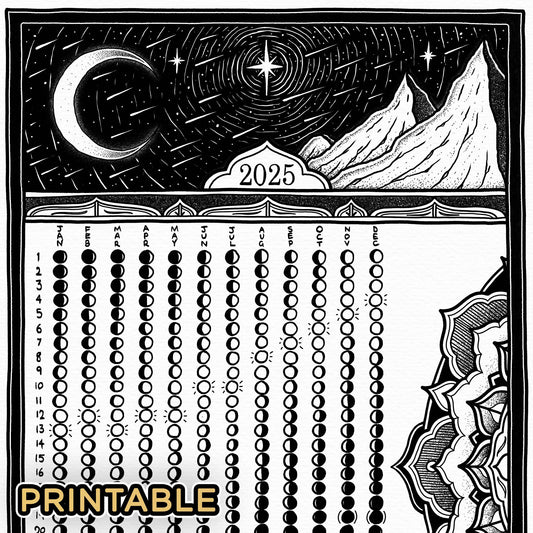 Printable 2025 Lunar Calendar