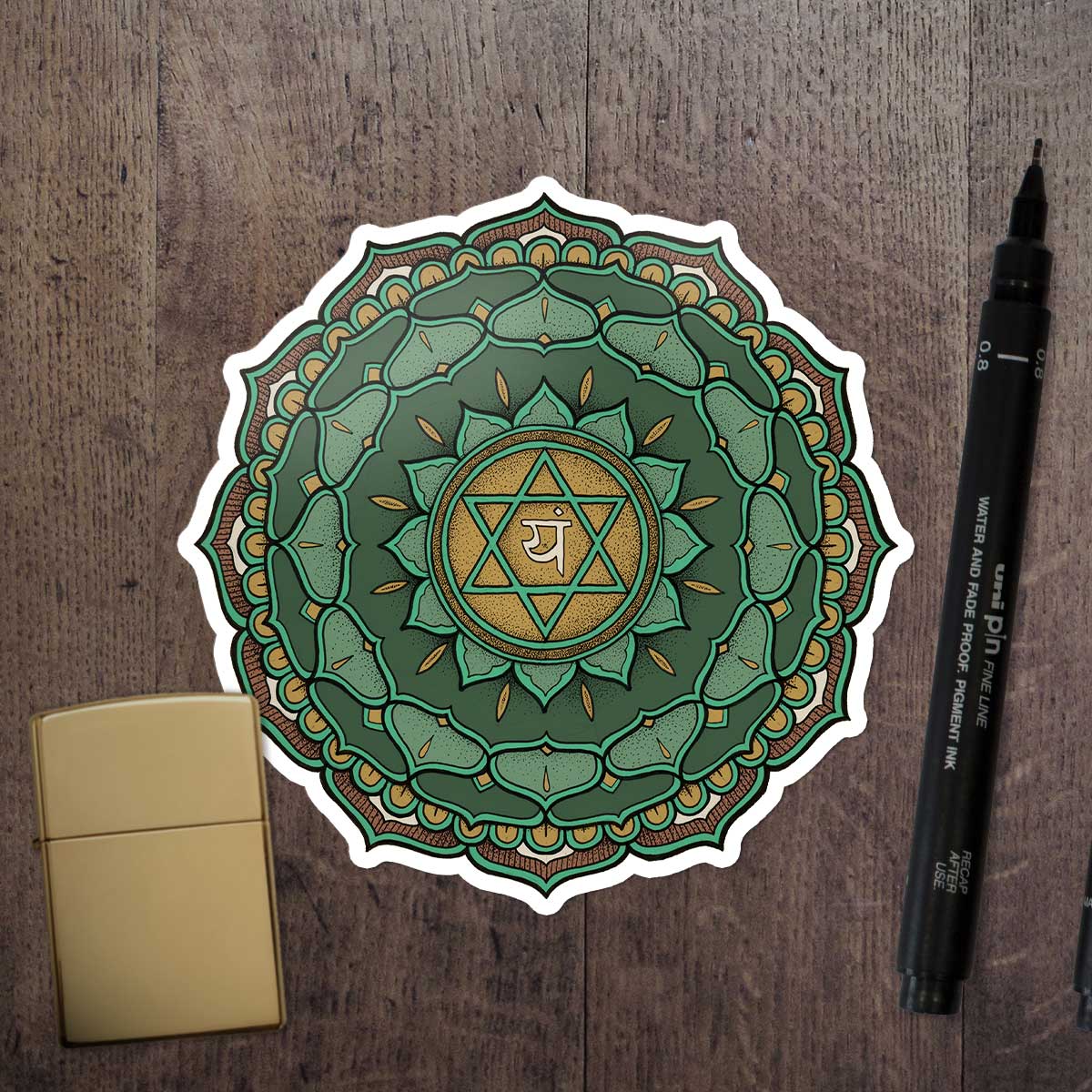 Heart Chakra Mandala Sticker