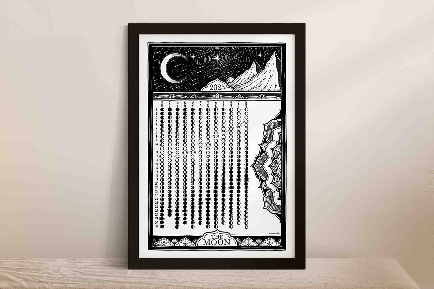 2025 Lunar Calendar Giclée Print