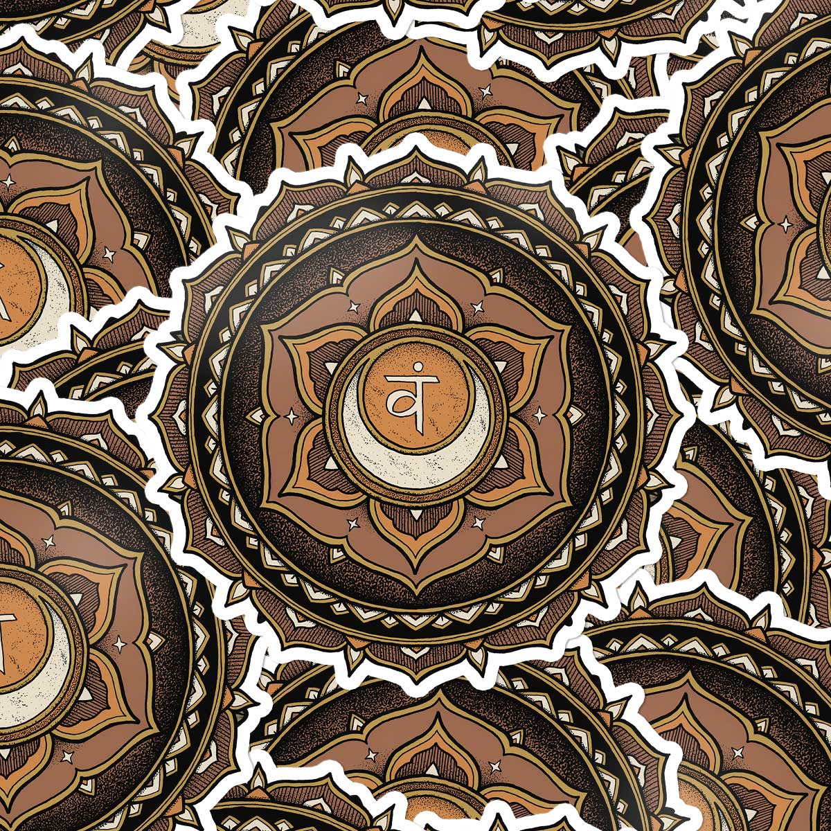 Sacral Chakra Mandala Sticker