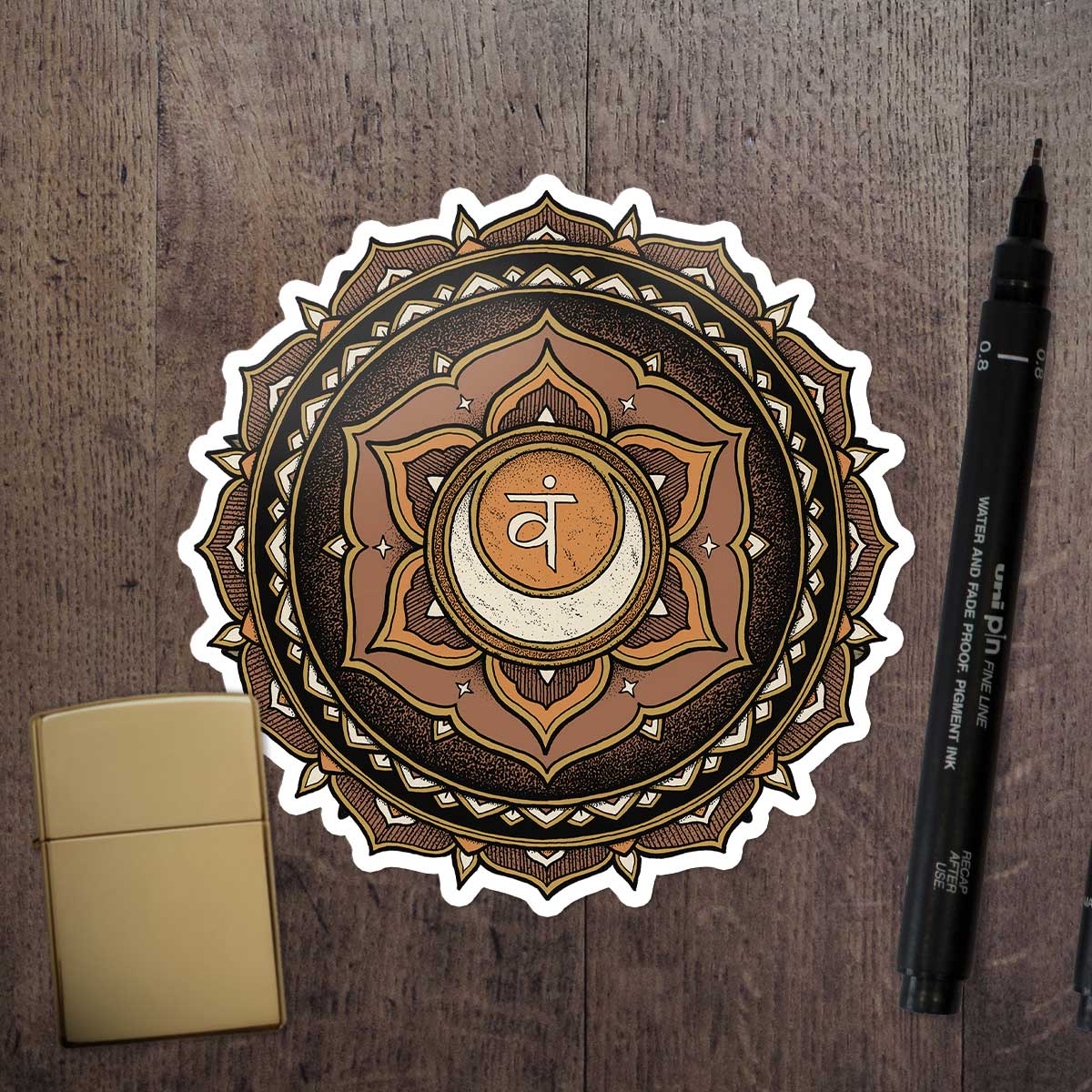 Sacral Chakra Mandala Sticker